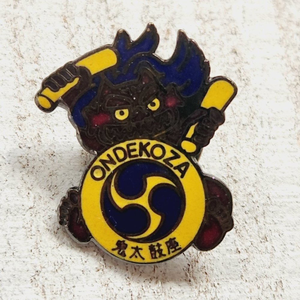 Vintage Ondekoza Japan Demon Drum Group Pin